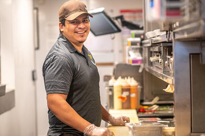 Happy Starbird Chicken Employee 